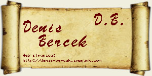 Denis Berček vizit kartica